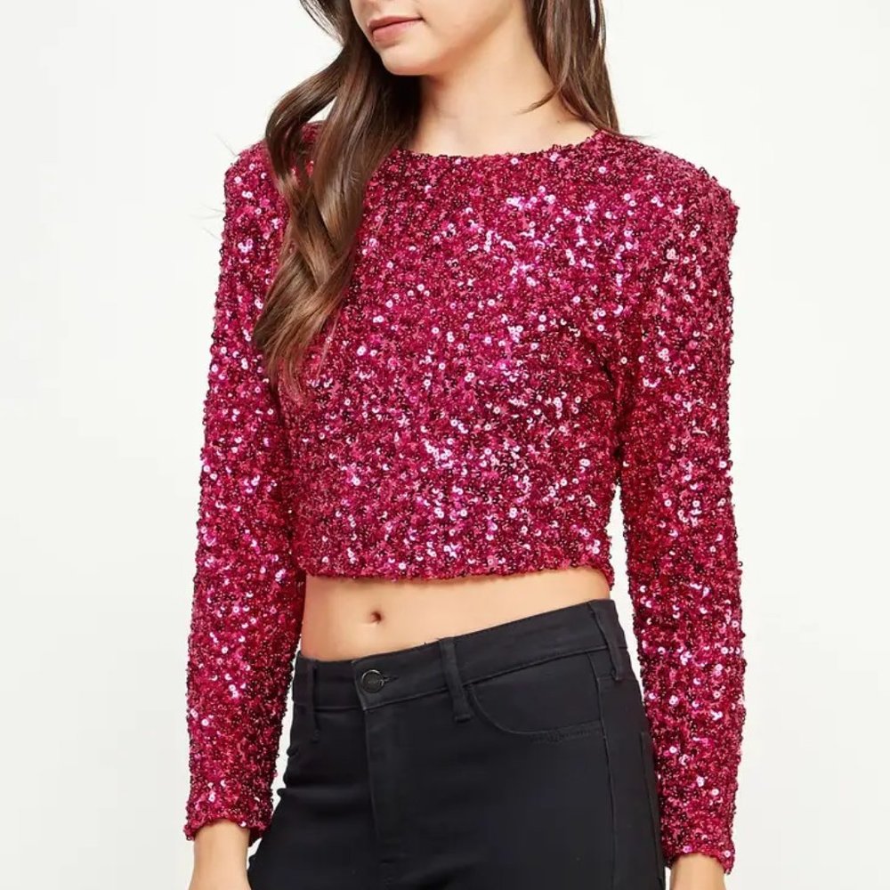 NWT: Strut & Bolt | Sequin Cropped Top